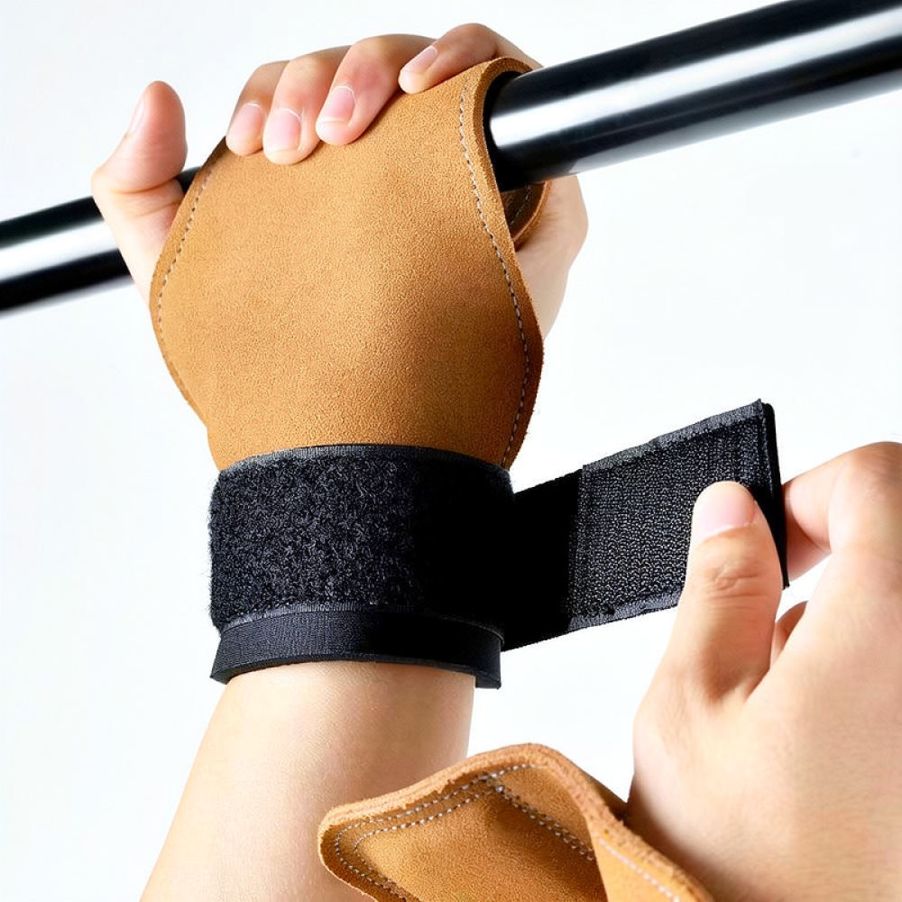 Cowhide Lifting Straps Gym Wri - Weightlifting Gloves ulasan dan harga