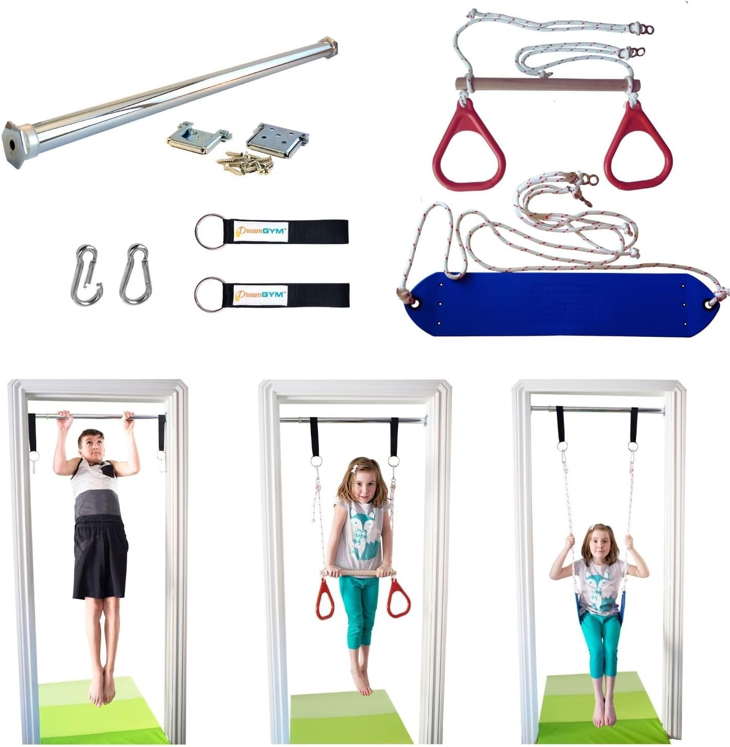 Kids Indoor Doorway Swing Set  - Gymnastic Ring ulasan dan harga