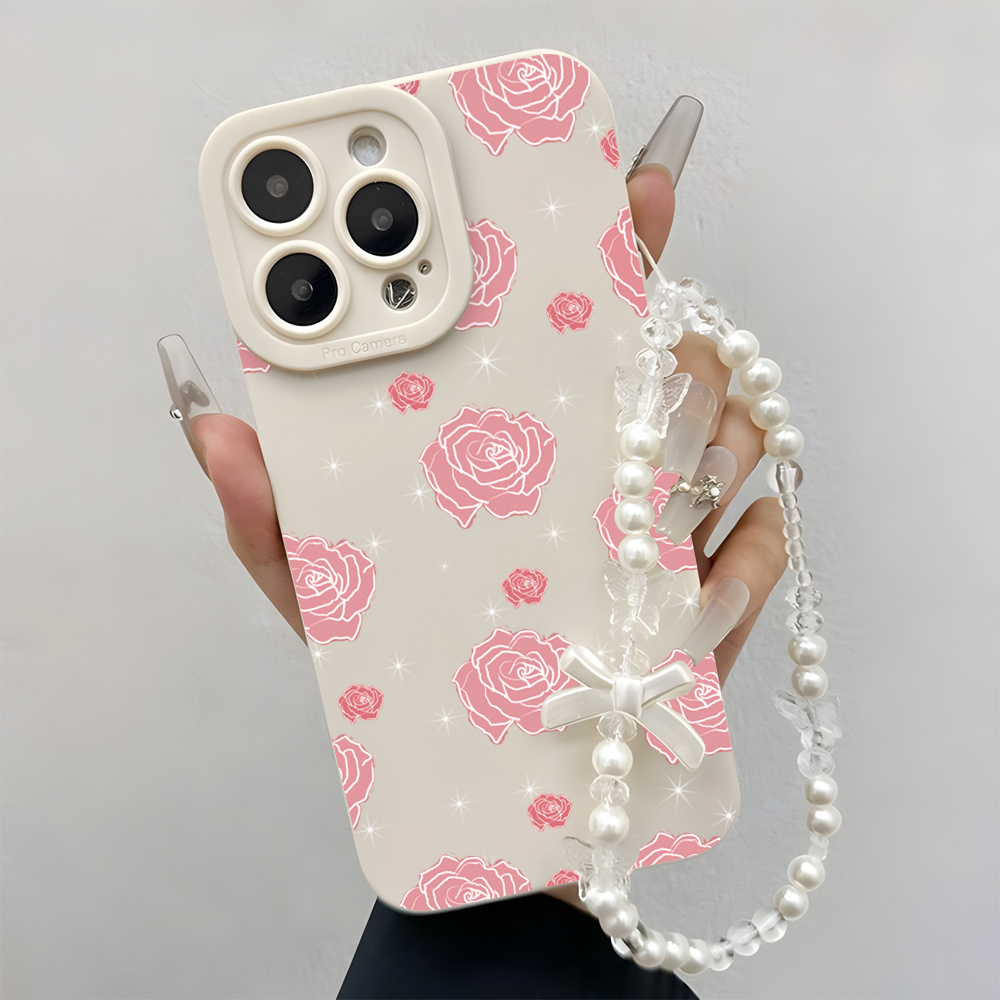 Pink Rose INS Wrist Strap Phon - Wrist Wraps ulasan dan harga